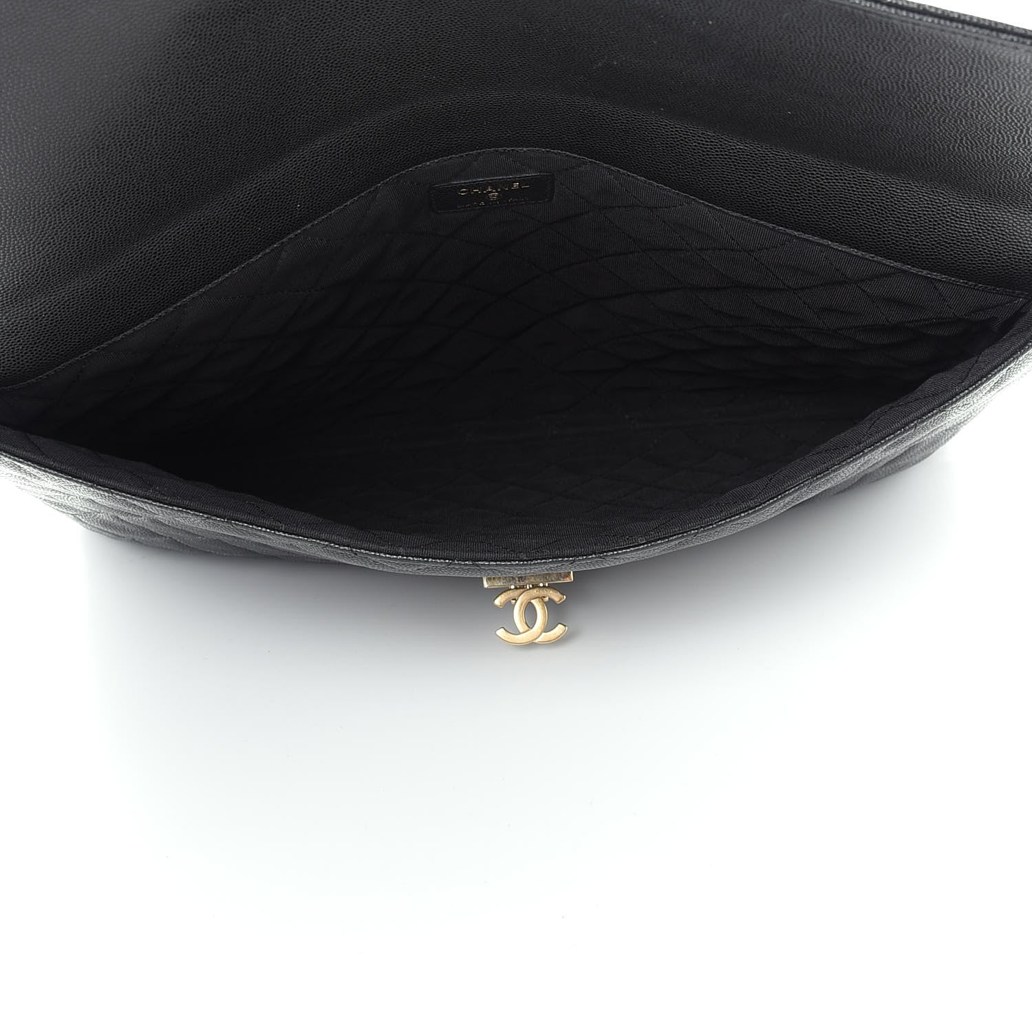 Chanel Caviar Quilted Large Golden Class Pouch Black 5 of 8