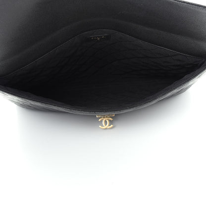 Chanel Caviar Quilted Large Golden Class Pouch Black 5 of 8