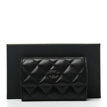 Chanel Lambskin Quilted Flap Card Holder Black 9 of 9