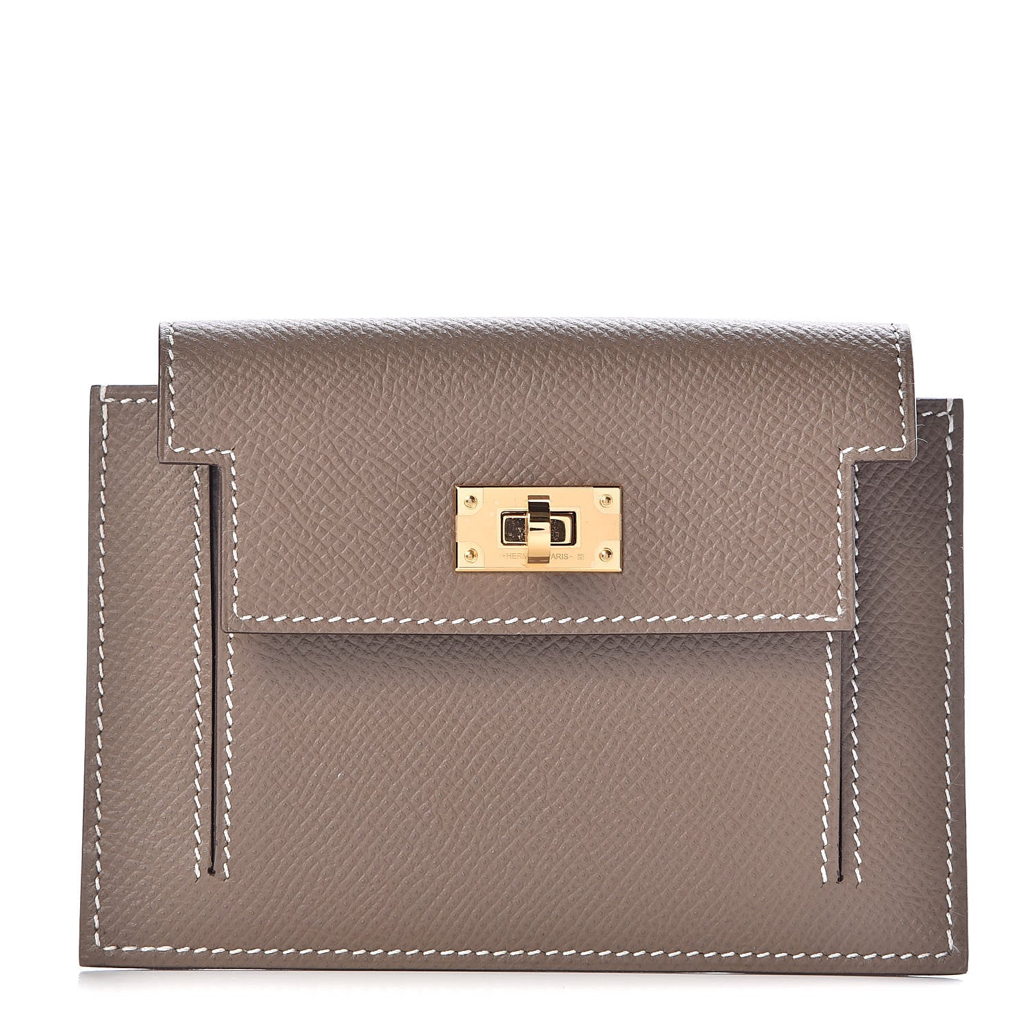 Hermes Epsom Kelly Pocket Compact Wallet Etoupe 1 of 8