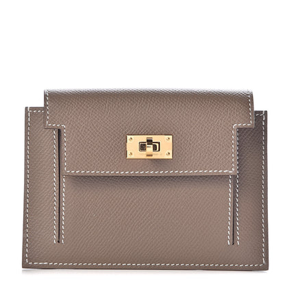 Hermes Epsom Kelly Pocket Compact Wallet Etoupe 1 of 8