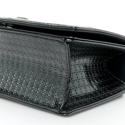 Christian Dior Metallic Patent Micro-Cannage Small Diorama Flap Bag Onyx Black 10 of 10