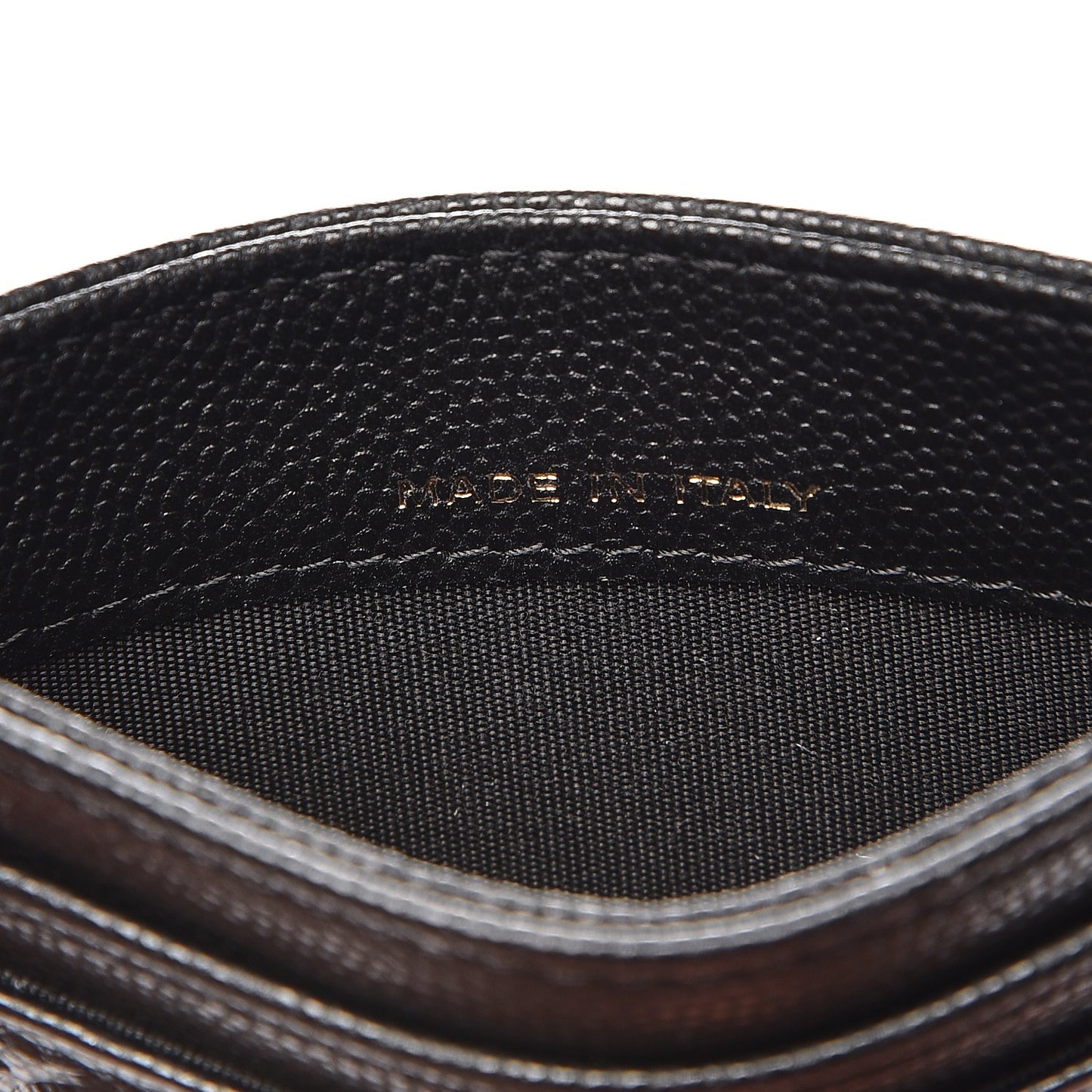 Caviar Camellia Embossed Card Holder Black