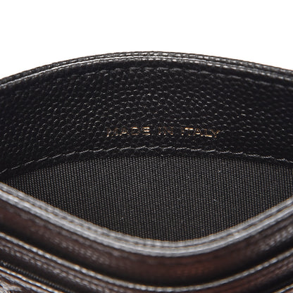 Chanel Caviar Camellia Embossed Card Holder Black 7 of 9