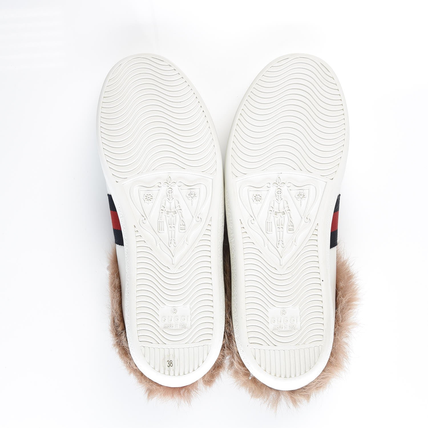 Gucci Calfskin Wool Web Bee Embroidered Womens Ace Sneakers 38 White 5 of 7