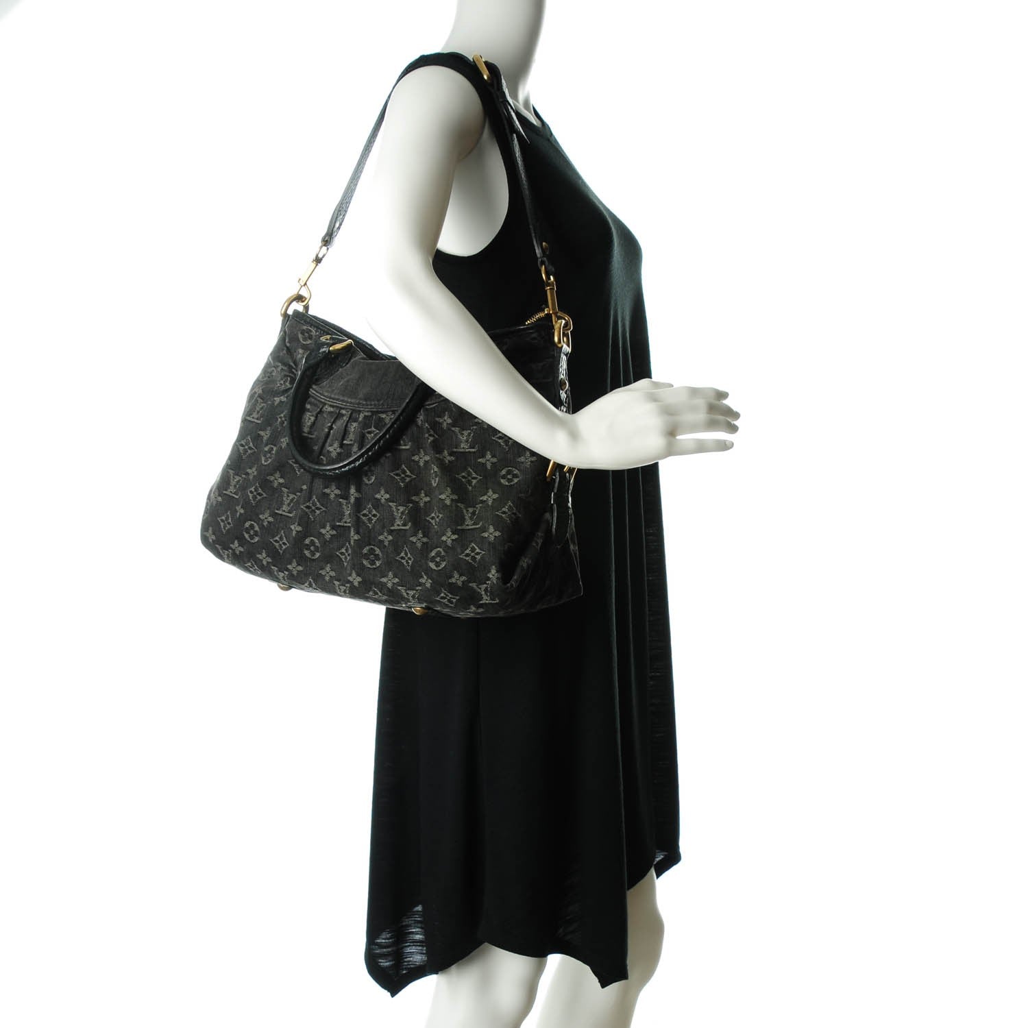 Louis Vuitton Denim Neo Cabby MM Black 2 of 7