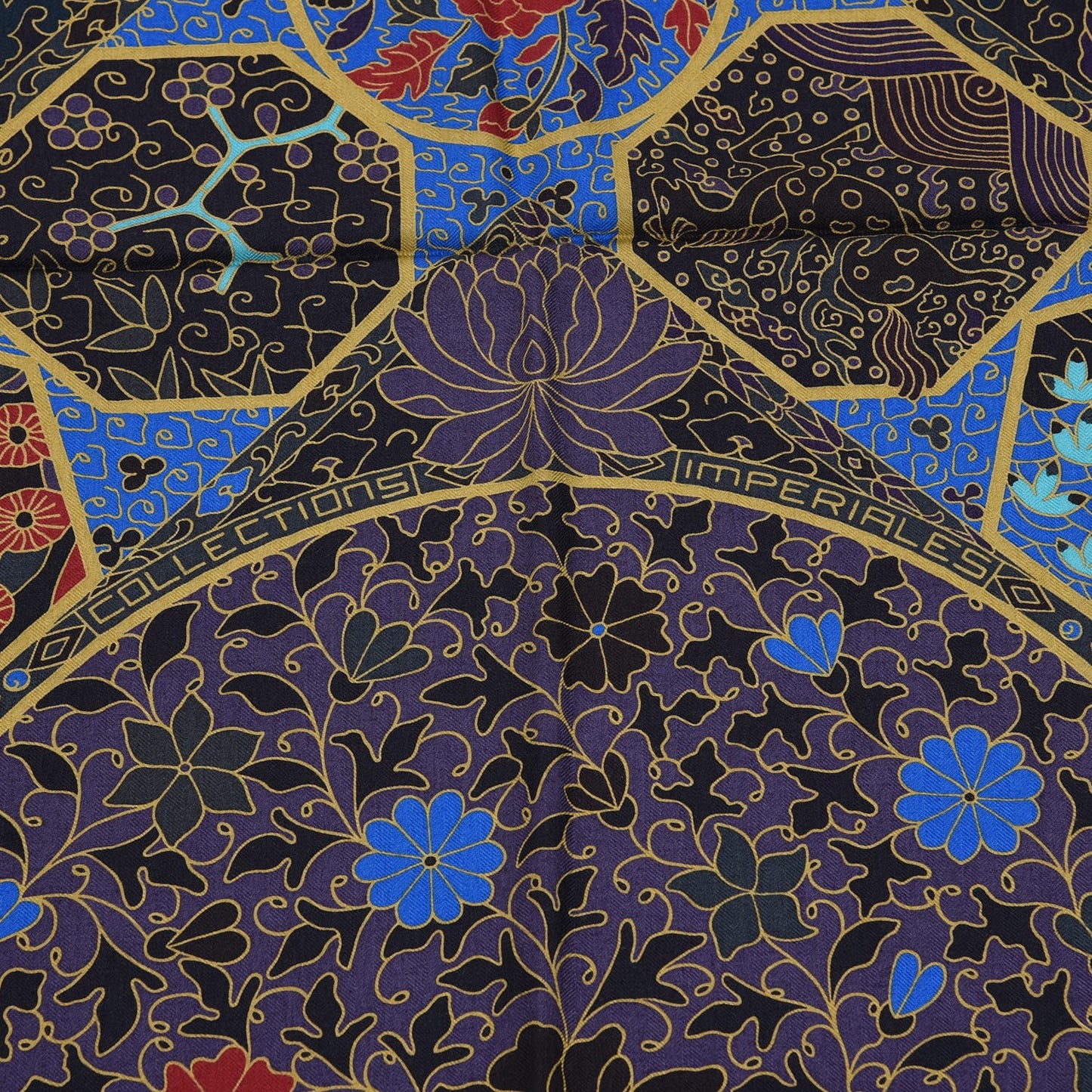 Cashmere Silk Collections Imperiales Shawl 140 Bleu Liedevin Mordore