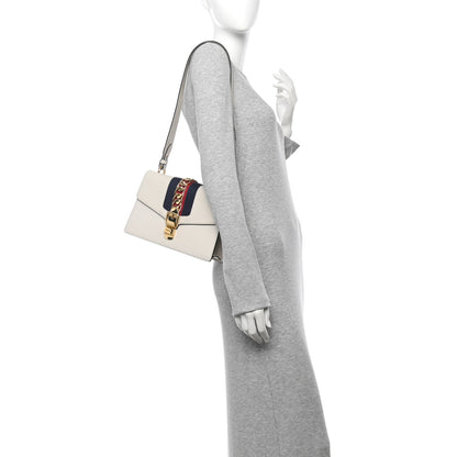 Gucci Calfskin Small Sylvie Shoulder Bag Off White 2 of 13