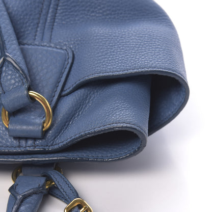Prada Vitello Daino Side Pocket Tote Cobalto 8 of 15