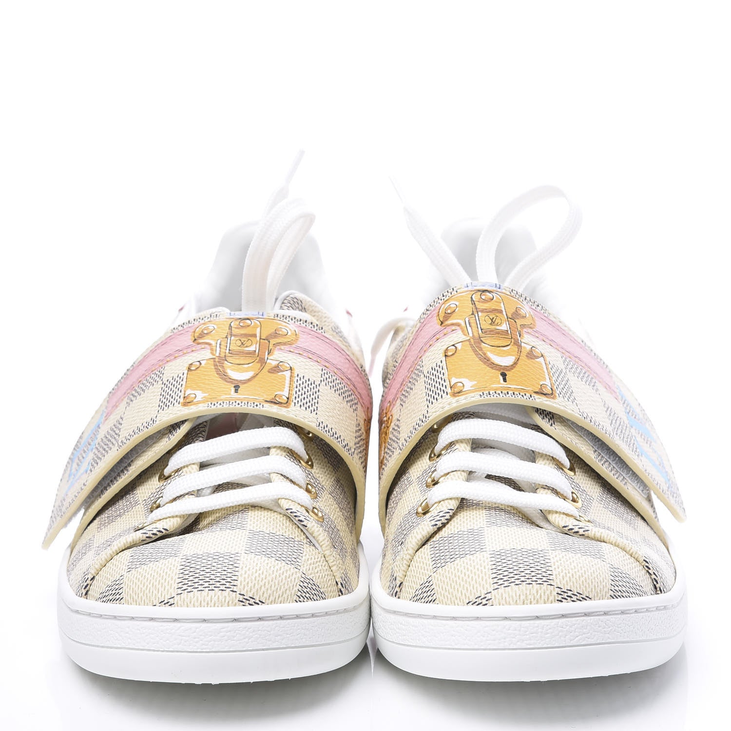 Louis Vuitton Damier Azur Summer Trunks Frontrow Sneakers 37 3 of 10