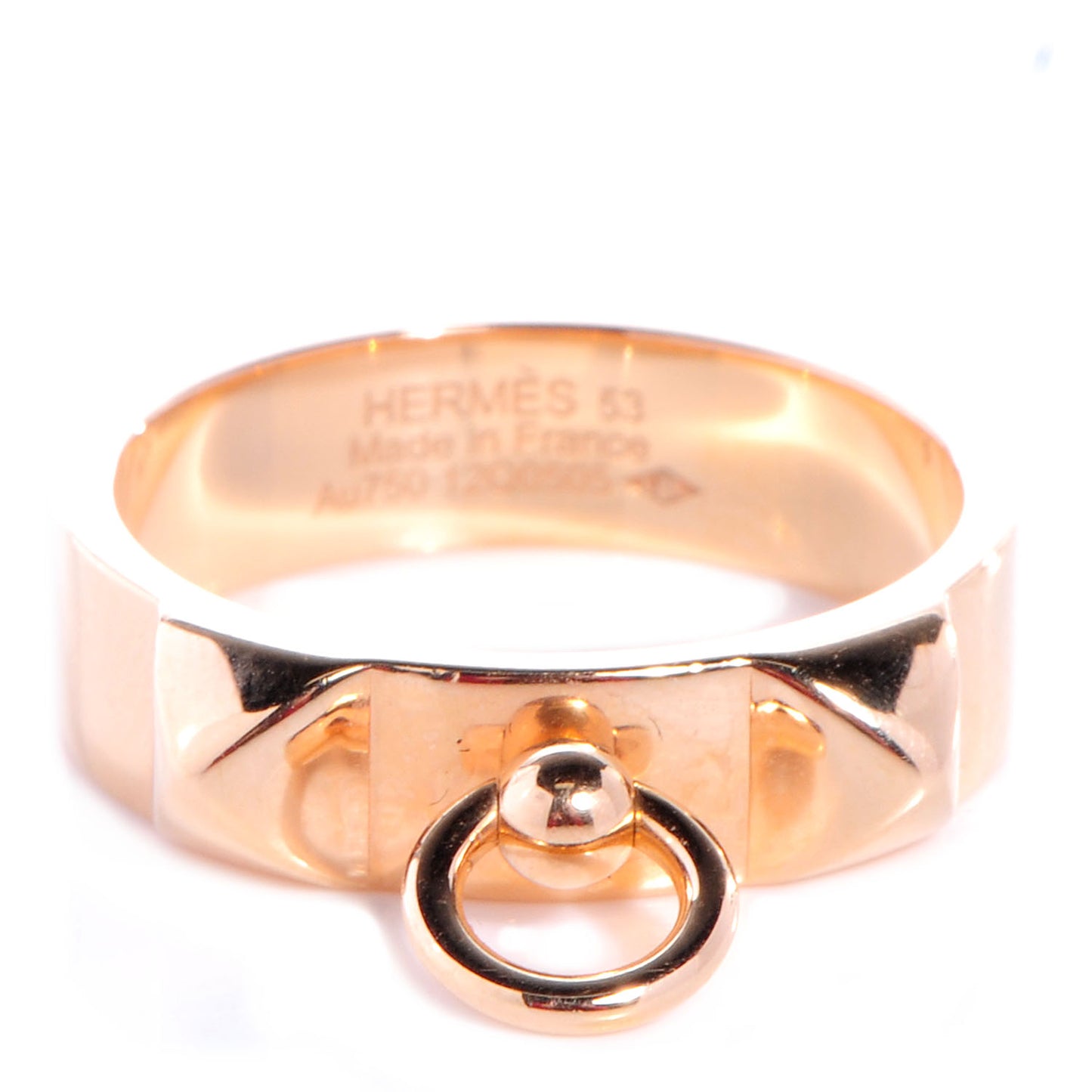18K Rose Gold PM Collier De Chien Ring 53 6.25