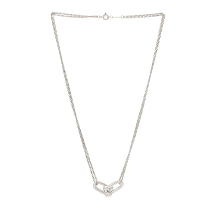 Tiffany Sterling Silver Double HardWear Link Pendant Necklace 3 of 6