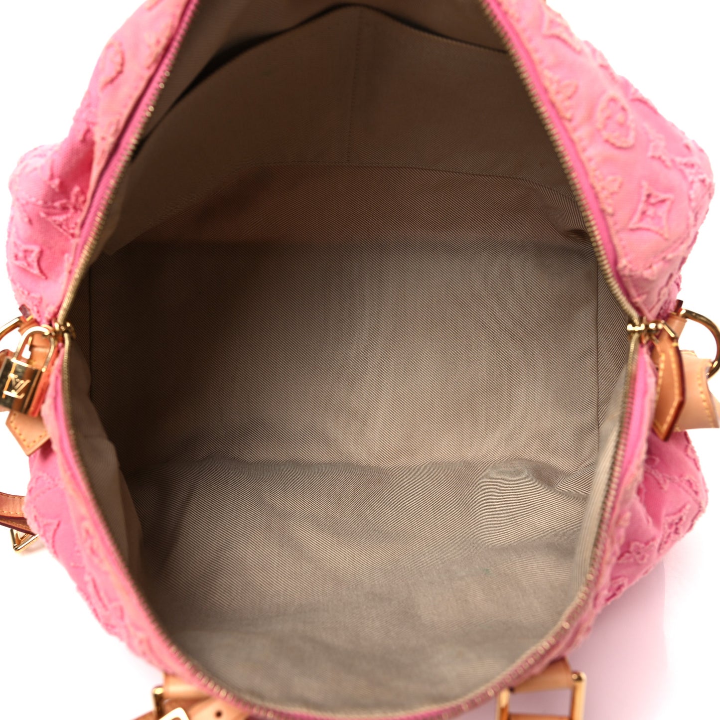 Denim Monogram Stone Speedy Bandouliere 35 Rose