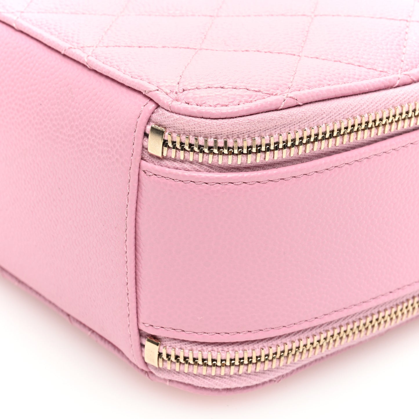 Caviar Quilted Pick Me Up Mini Vanity Case Pink