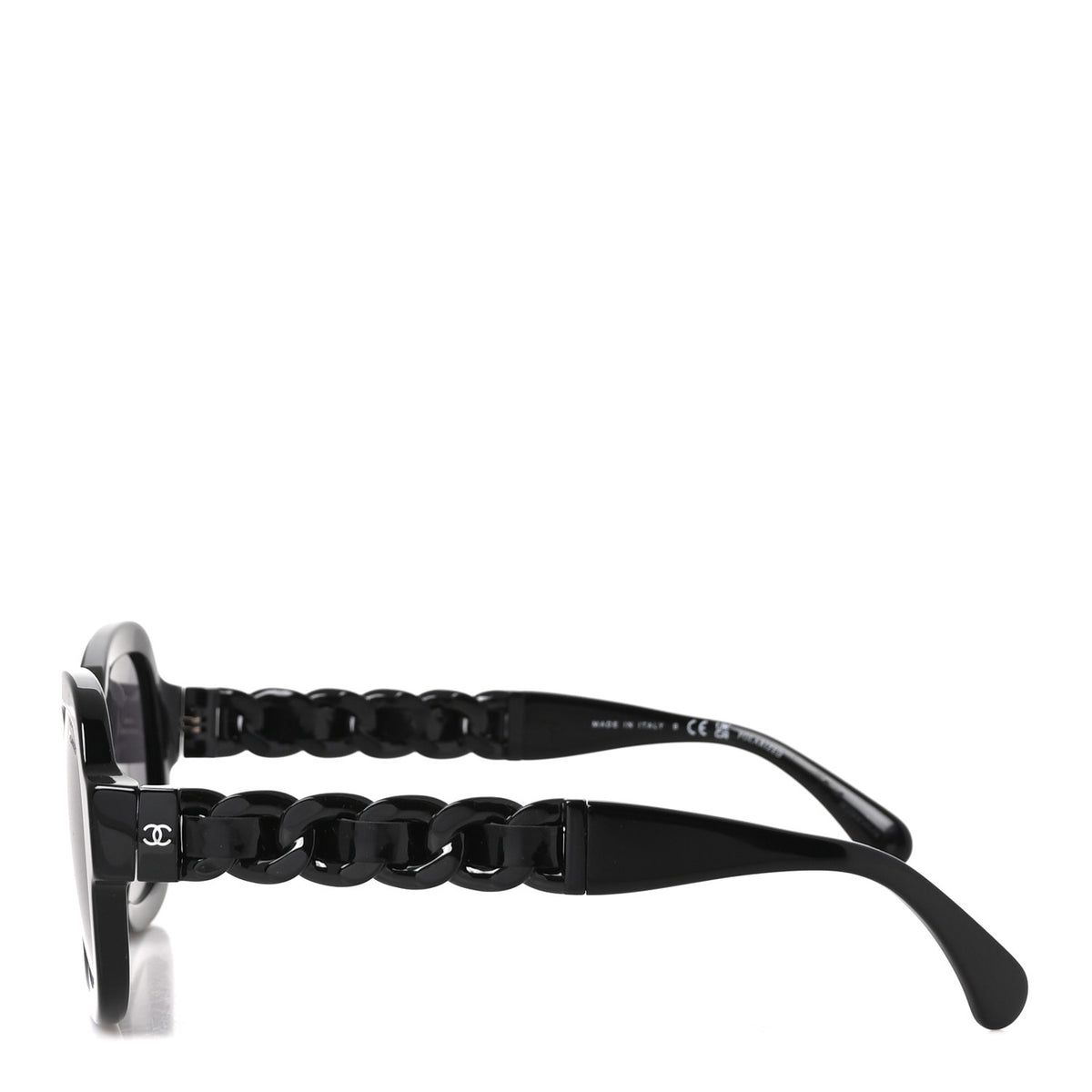 Acetate Chain Sunglasses 5465-Q Black