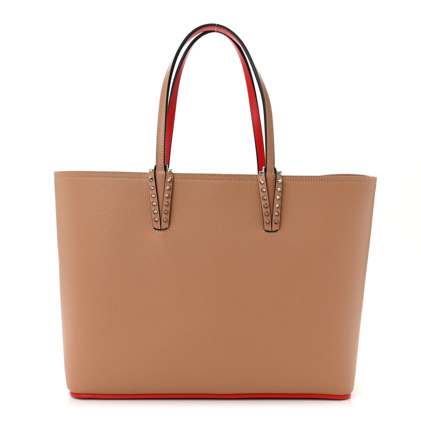 Calfskin Empire Spikes Small East West Cabata Tote Nude