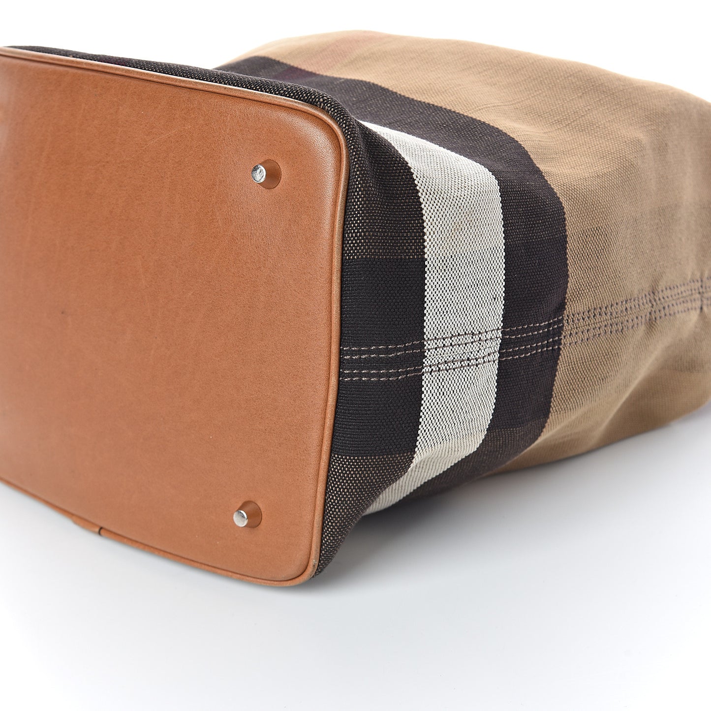 Canvas Mega Check Medium Ashby Hobo Saddle Brown