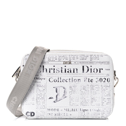 Christian Dior X DANIEL ARSHAM Grained Calfskin Newspaper Messenger White 1 of 10