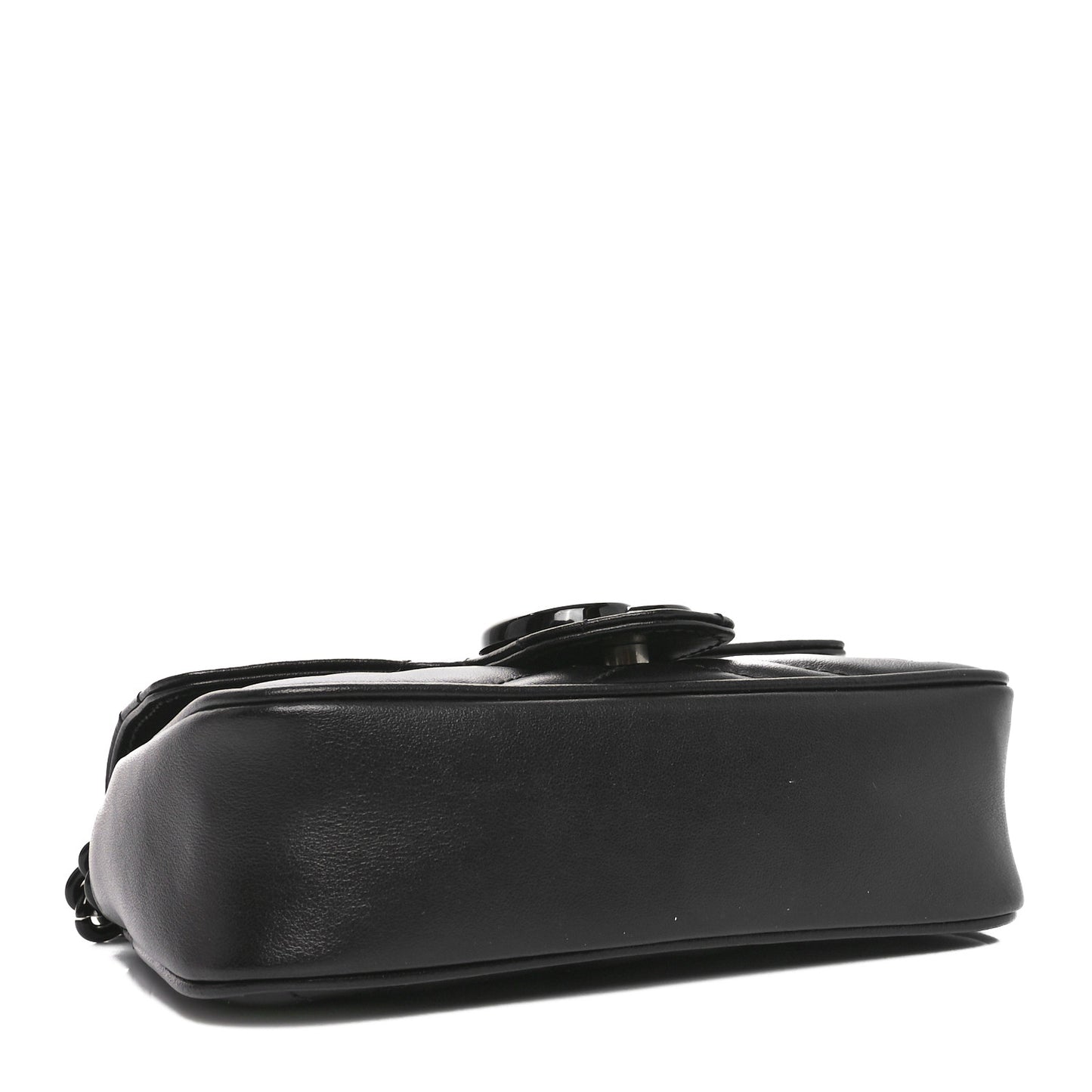 Calfskin Matelasse Monochrome GG Marmont Chain Belt Bag Black