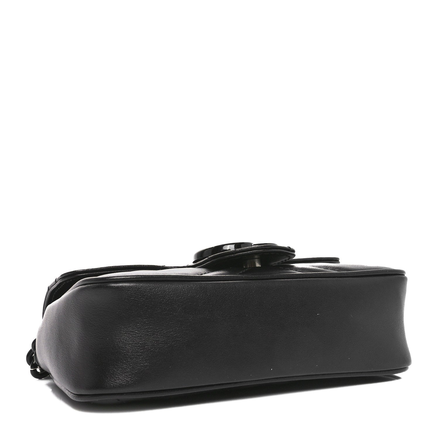 Gucci Calfskin Matelasse Monochrome GG Marmont Chain Belt Bag Black 4 of 10