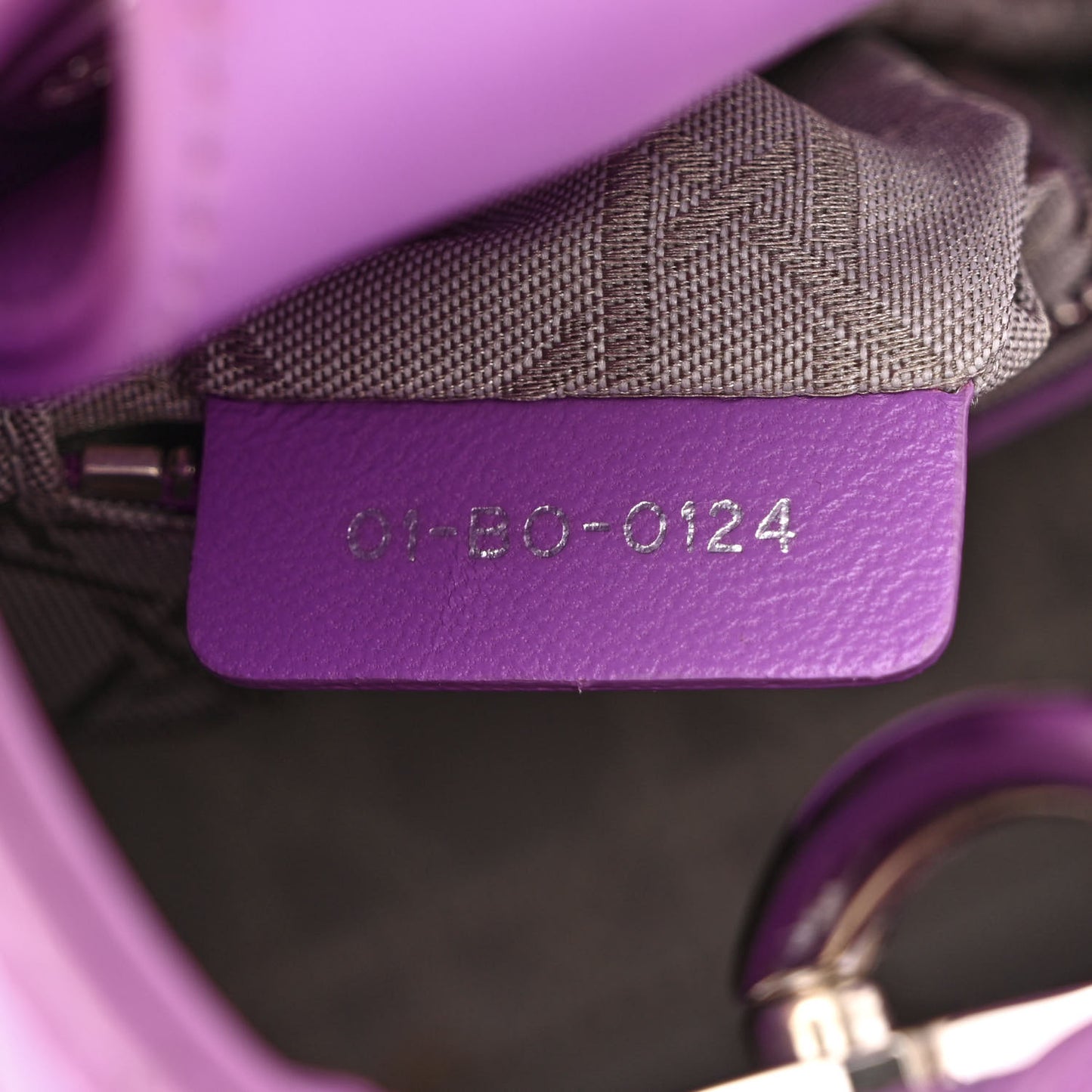 Lambskin Cannage Mini Lady Dior Purple