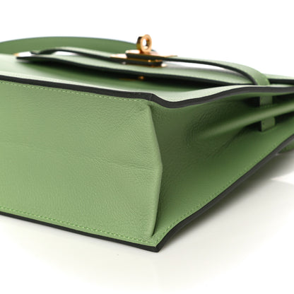 Hermes Evercolor Kelly Danse II Belt Bag Vert Criquet 9 of 10