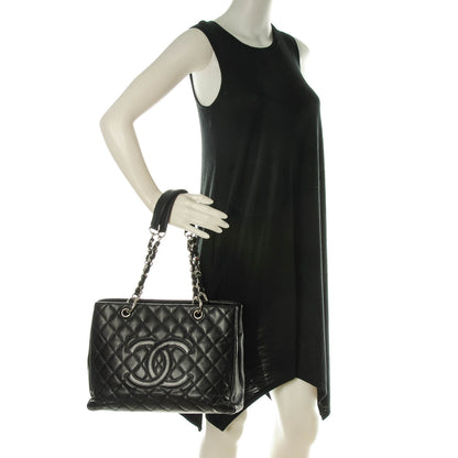 Chanel Caviar Quilted Grand Shopping Tote GST Black 2 of 7