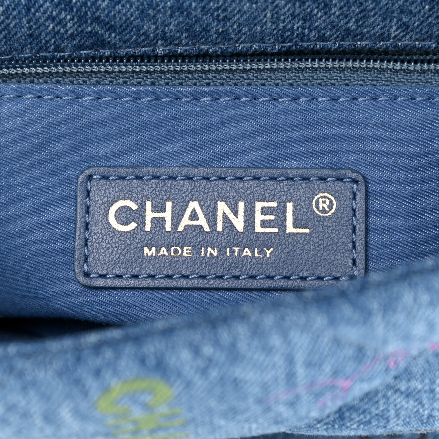 Denim Quilted Mini Denim Mood Rectangular Flap Blue Multicolor