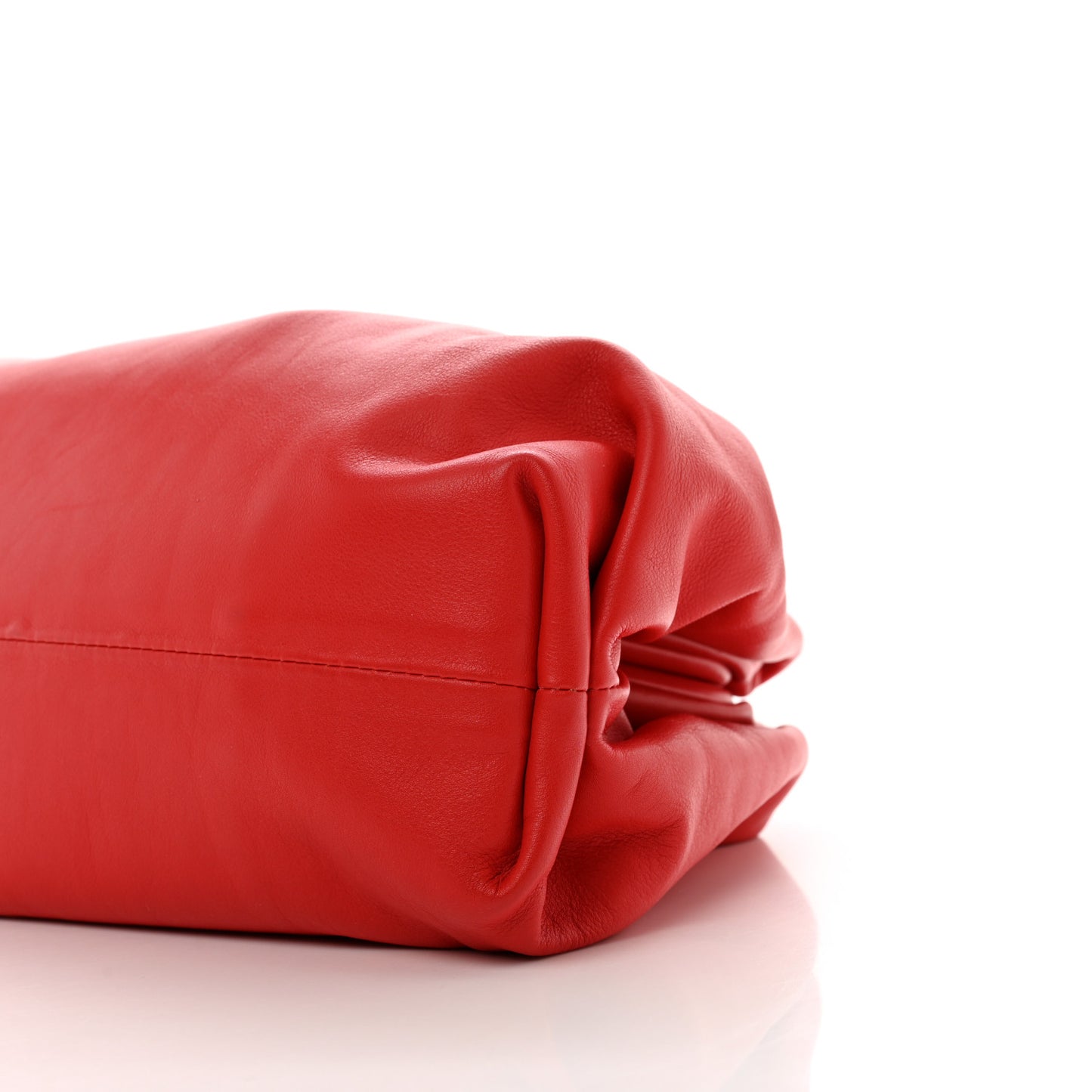 Smooth Butter Calf The Pouch Oversized Clutch Bright Red