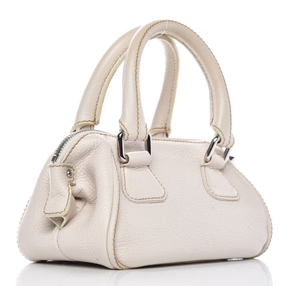 Chanel Calfskin Small Tassel Bowler White 3 of 16