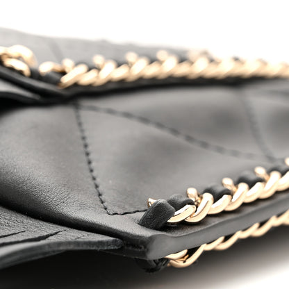 Chanel Calfskin Quilted Fringe Small Shopping Bag Black 10 of 10