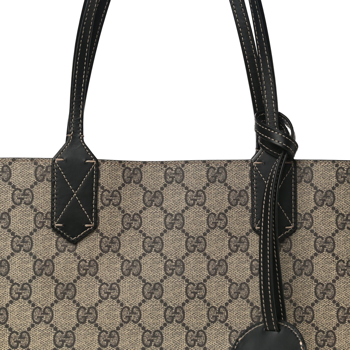 GG Supreme Monogram Small Reversible Tote Dark Brown
