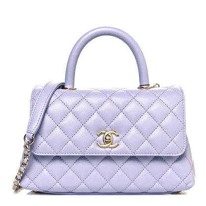 Chanel Caviar Quilted Mini Coco Handle Flap Light Purple 1 of 9