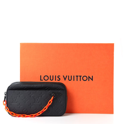 Louis Vuitton Taurillon Monogram Uniformes Solar Ray Soft Pochette Volga Belt Bag Black 10 of 10