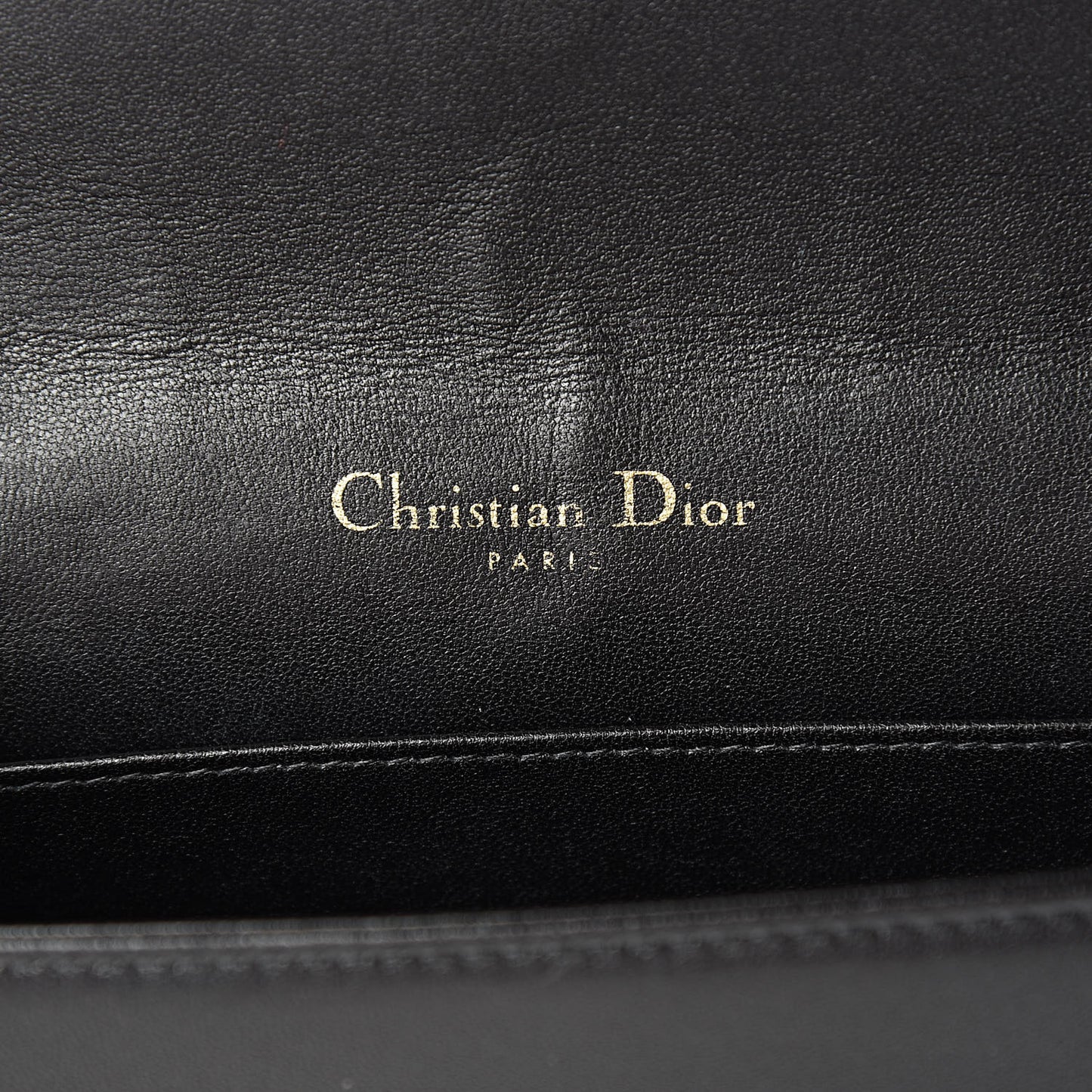 Lambskin Cannage Lady Dior Chain Wallet Black