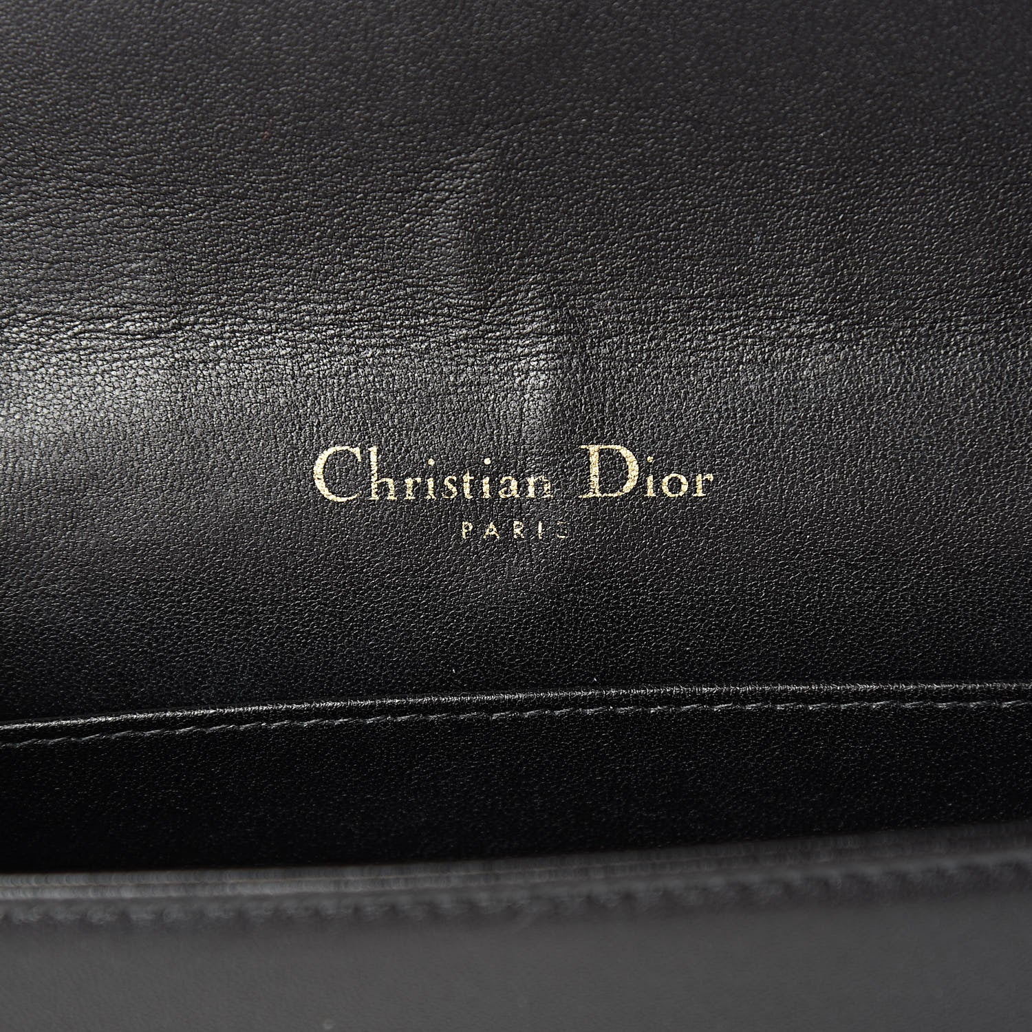 Christian Dior Lambskin Cannage Lady Dior Chain Wallet Black 6 of 11