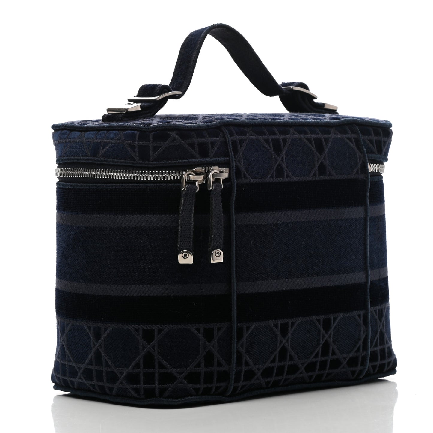 Velvet Cannage Diortravel Vanity Case Blue