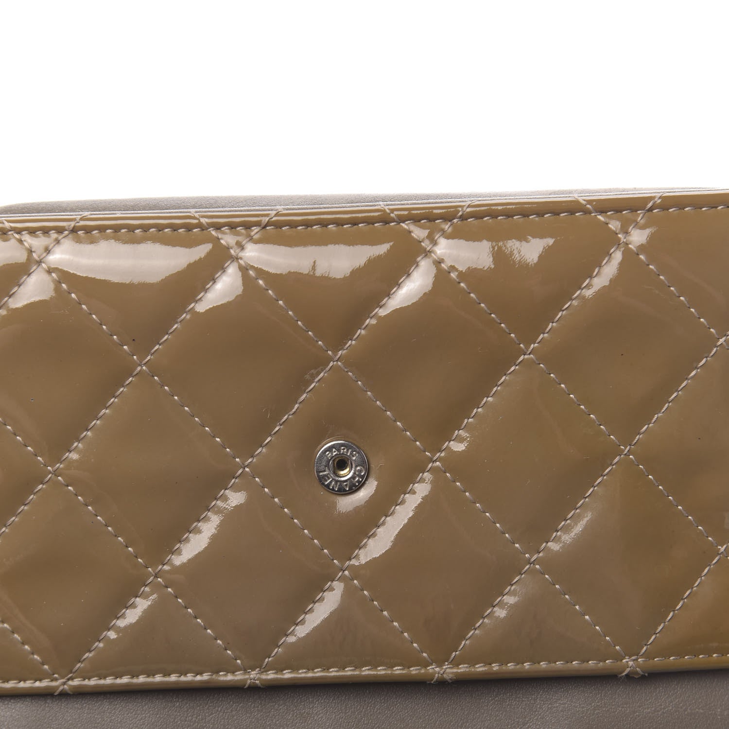 Chanel Patent Quilted Wallet On Chain WOC Brown 12 of 13