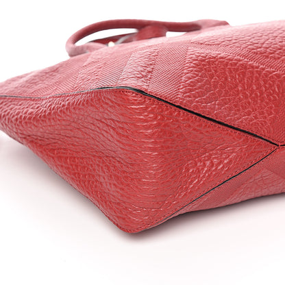 Burberry Heritage Grain Check Embossed Medium Dewsbury Tote Peony Rose 9 of 13