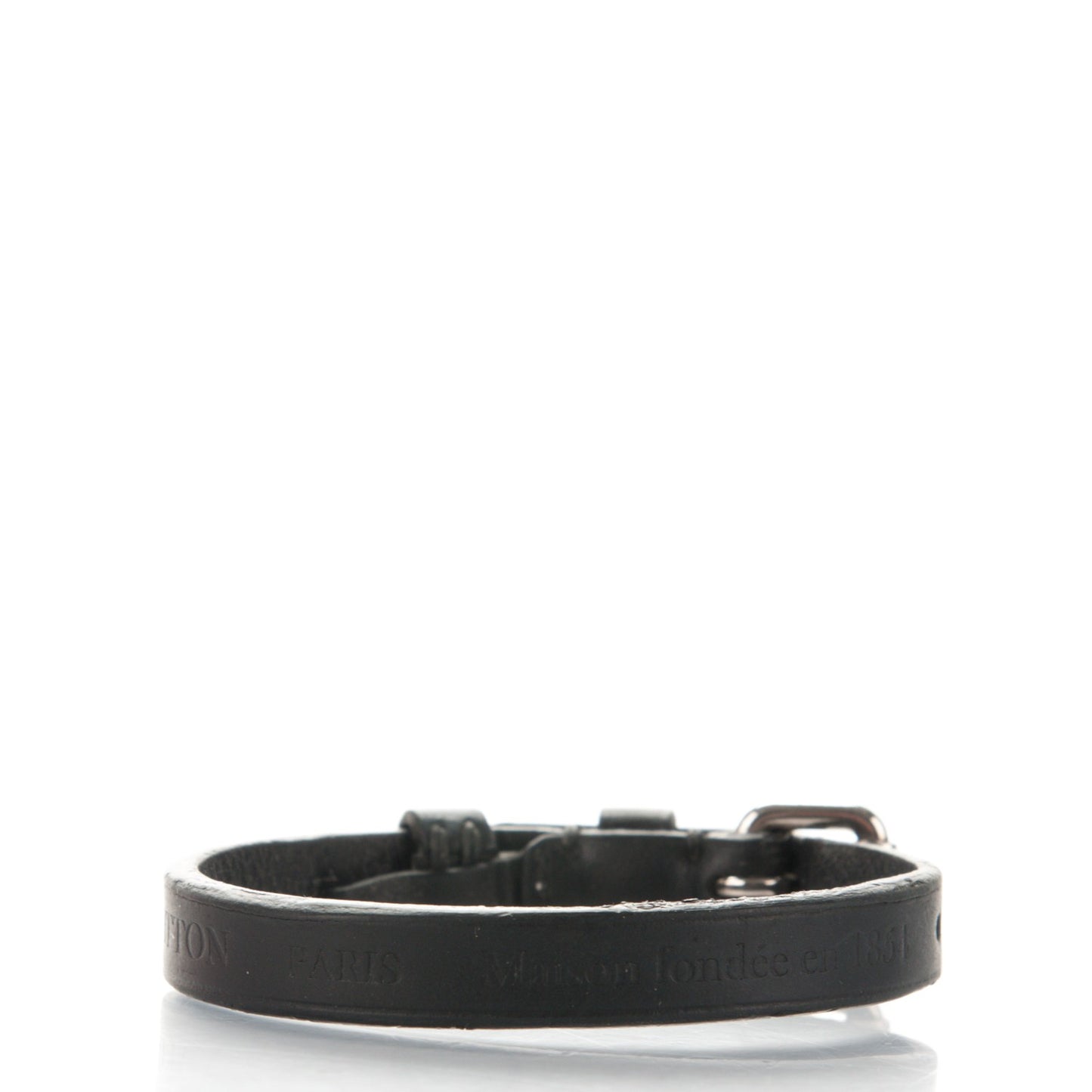 Calfskin Stamp It Bracelet 17 Black