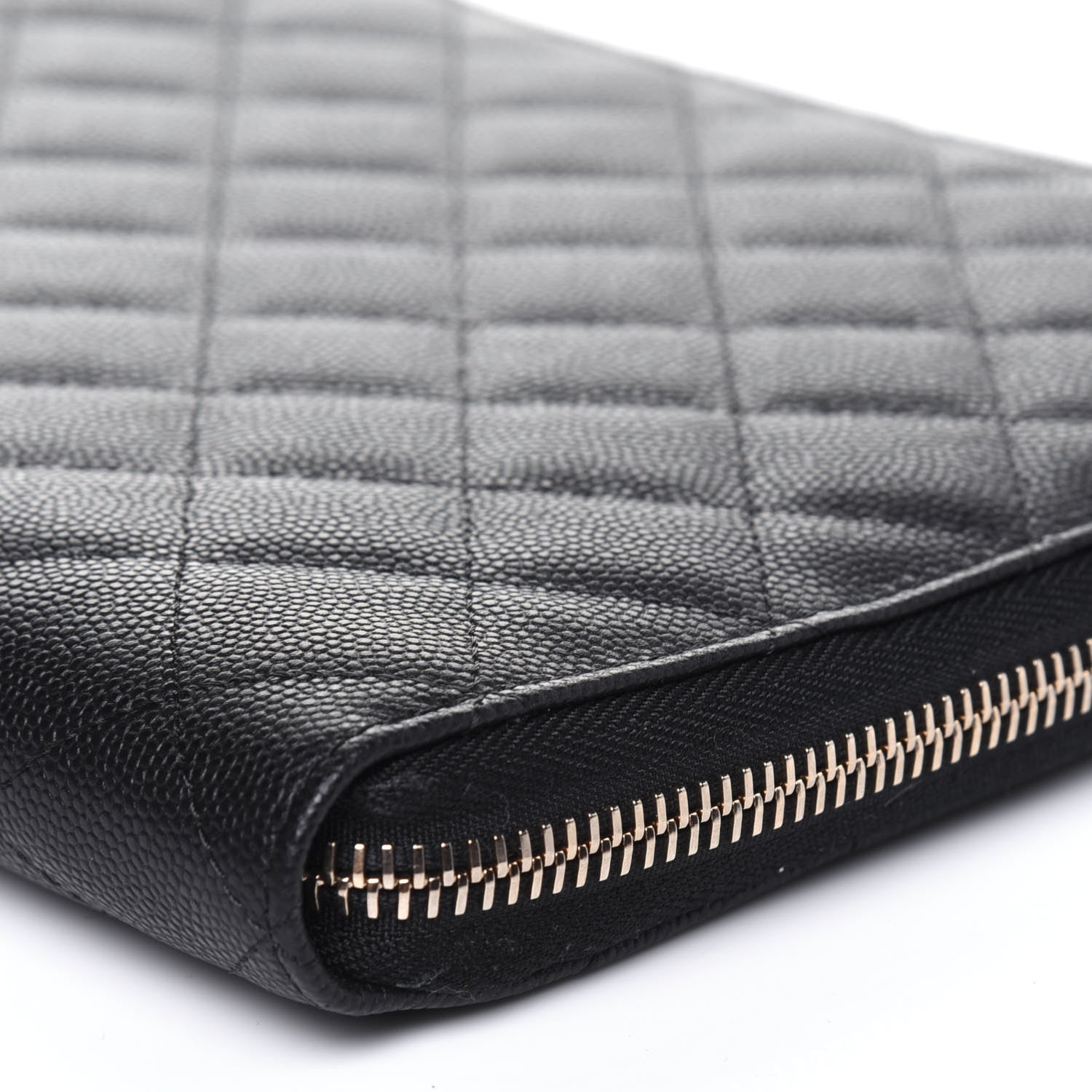 Chanel Caviar Quilted Zip Around Notebook Agenda Cover Black 8 of 12