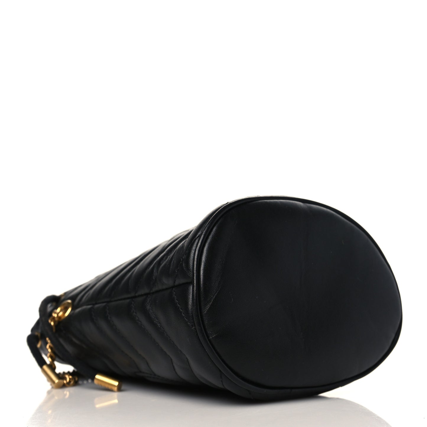 Calfskin Matelasse Mini GG Marmont 2.0 Bucket Bag Black