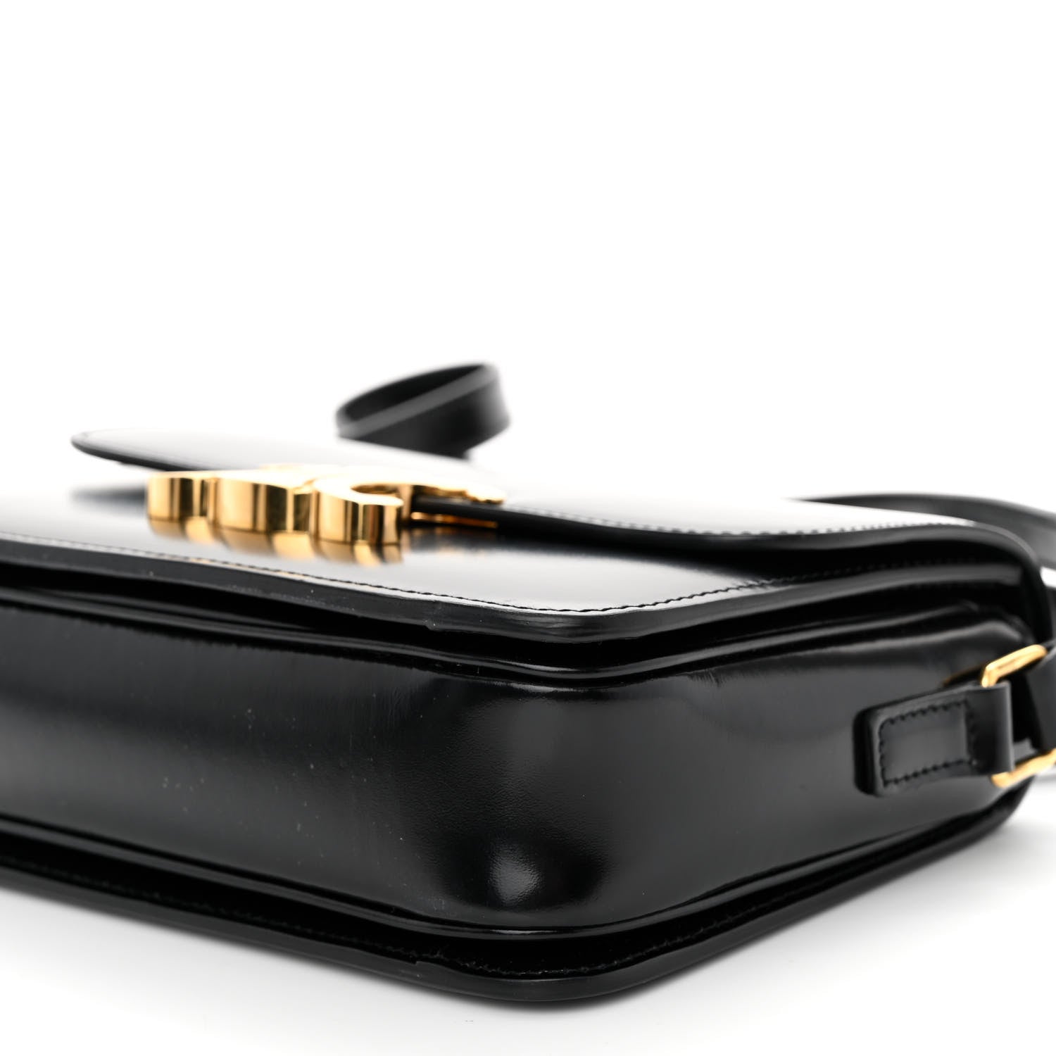 Celine Shiny Calfskin Teen Triomphe Black 8 of 8