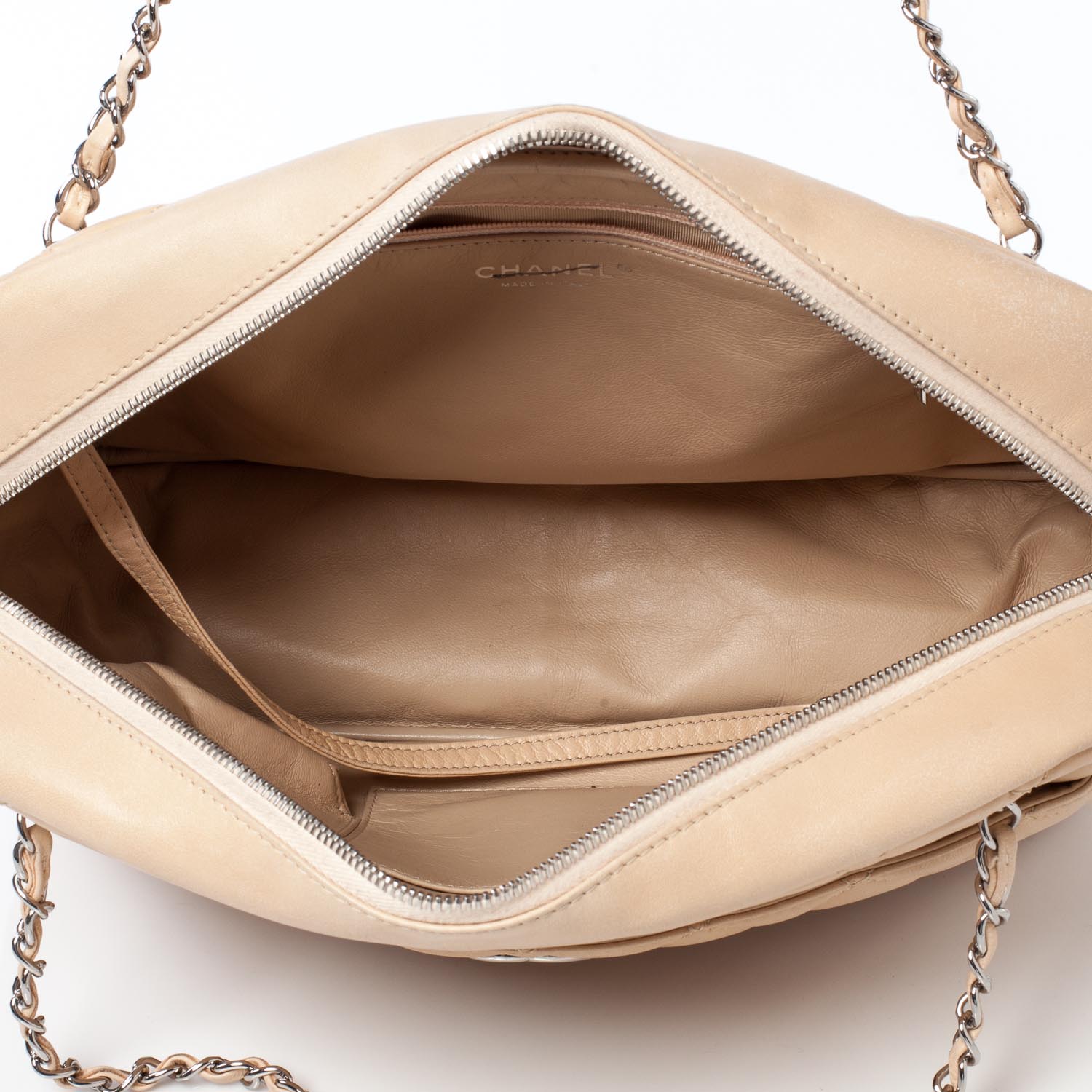Chanel Lambskin Large Camera Case Beige 9 of 10