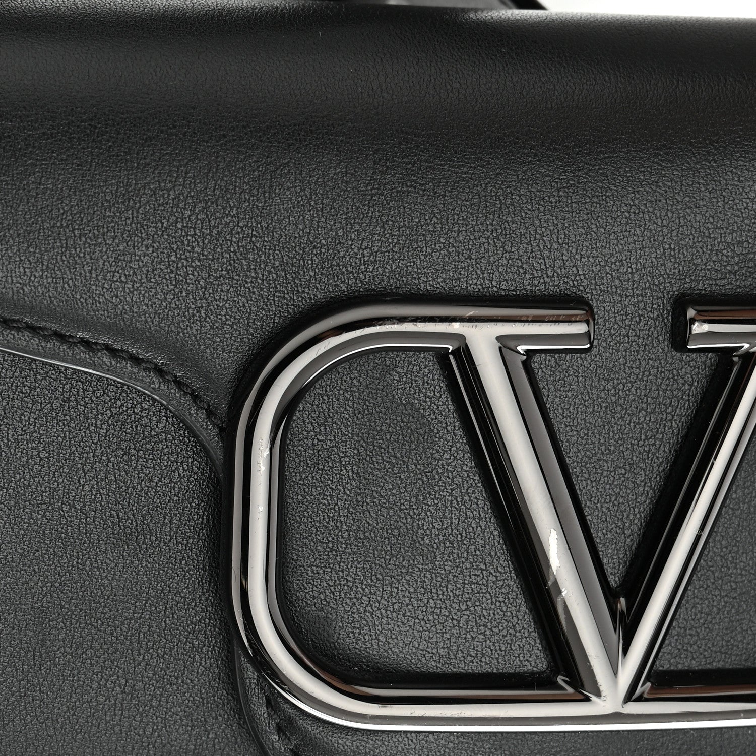 Valentino Garavani Calfskin Monochrome Vlogo Mini Loco Crossbody Bag Black 17 of 18