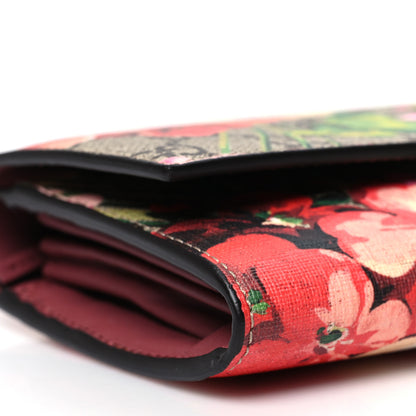 Gucci GG Supreme Monogram Blooms Continental Wallet Beige Multicolor Dry Rose 9 of 11