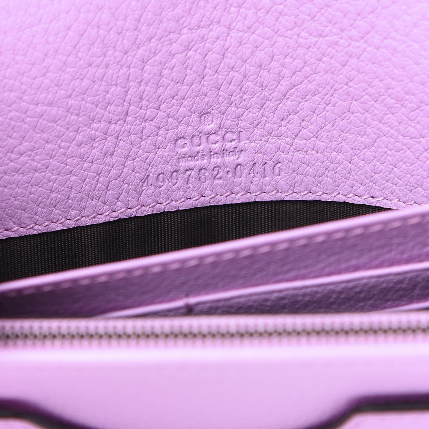 Calfskin Marquise Crystals Mini GG Chain Wallet Malva