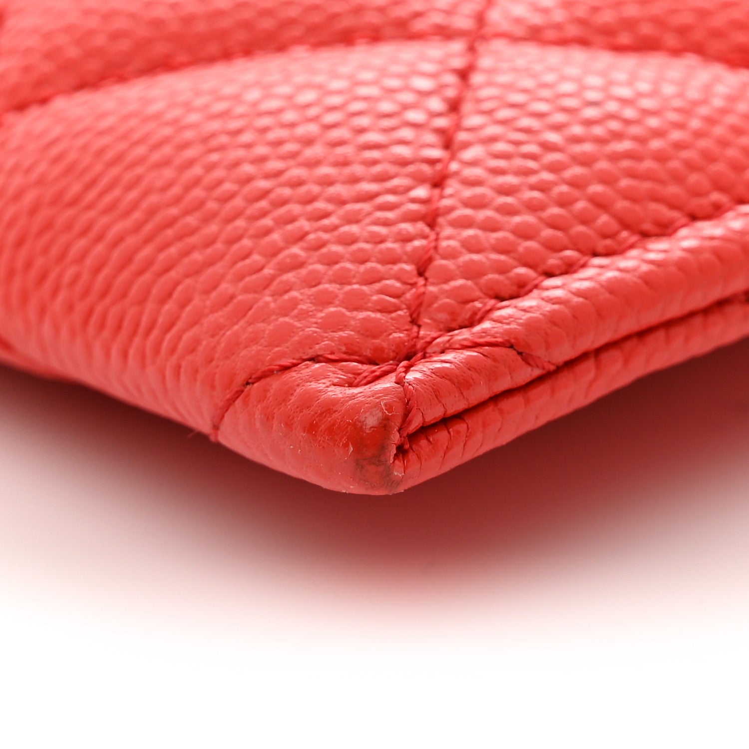 Chanel Caviar Quilted Classic Zip Pouch Red 9 of 11