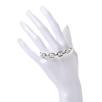Hermes Sterling Silver MM Chaine d'Ancre Enchainee Cuff Bracelet SH 2 of 7