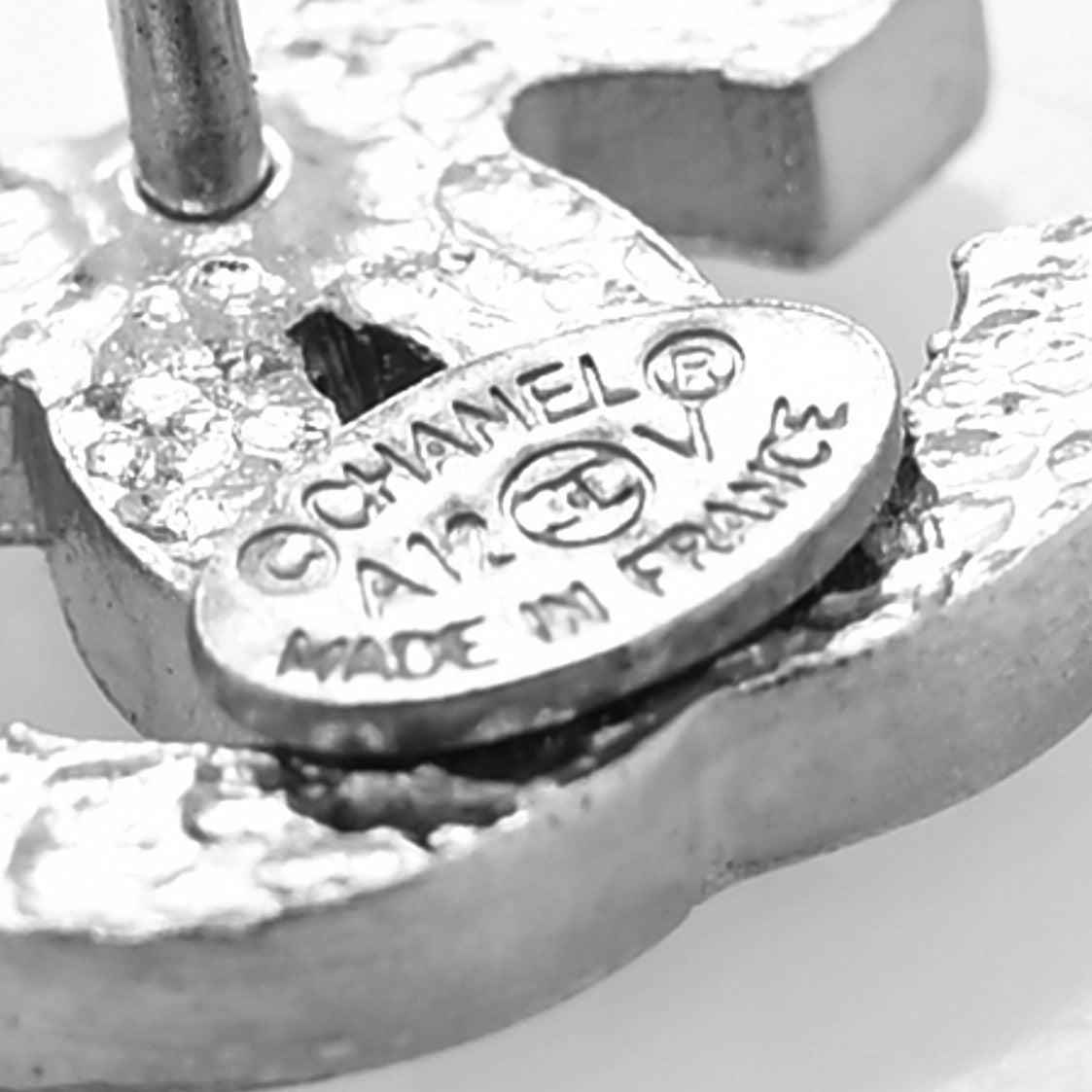 Crystal CC Earrings Silver
